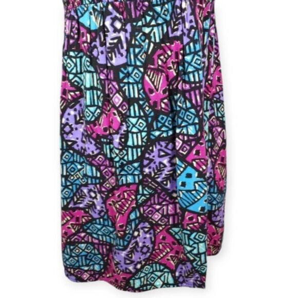 FOREVER 21 BLACK, PINK, PURPLE, & BLUE STRAPLESS DRESS SZ.L EUC. - Picture 4 of 8